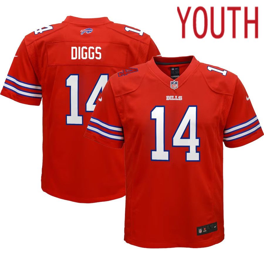 Youth Buffalo Bills #14 Stefon Diggs Nike Red Game NFL Jersey->women nfl jersey->Women Jersey